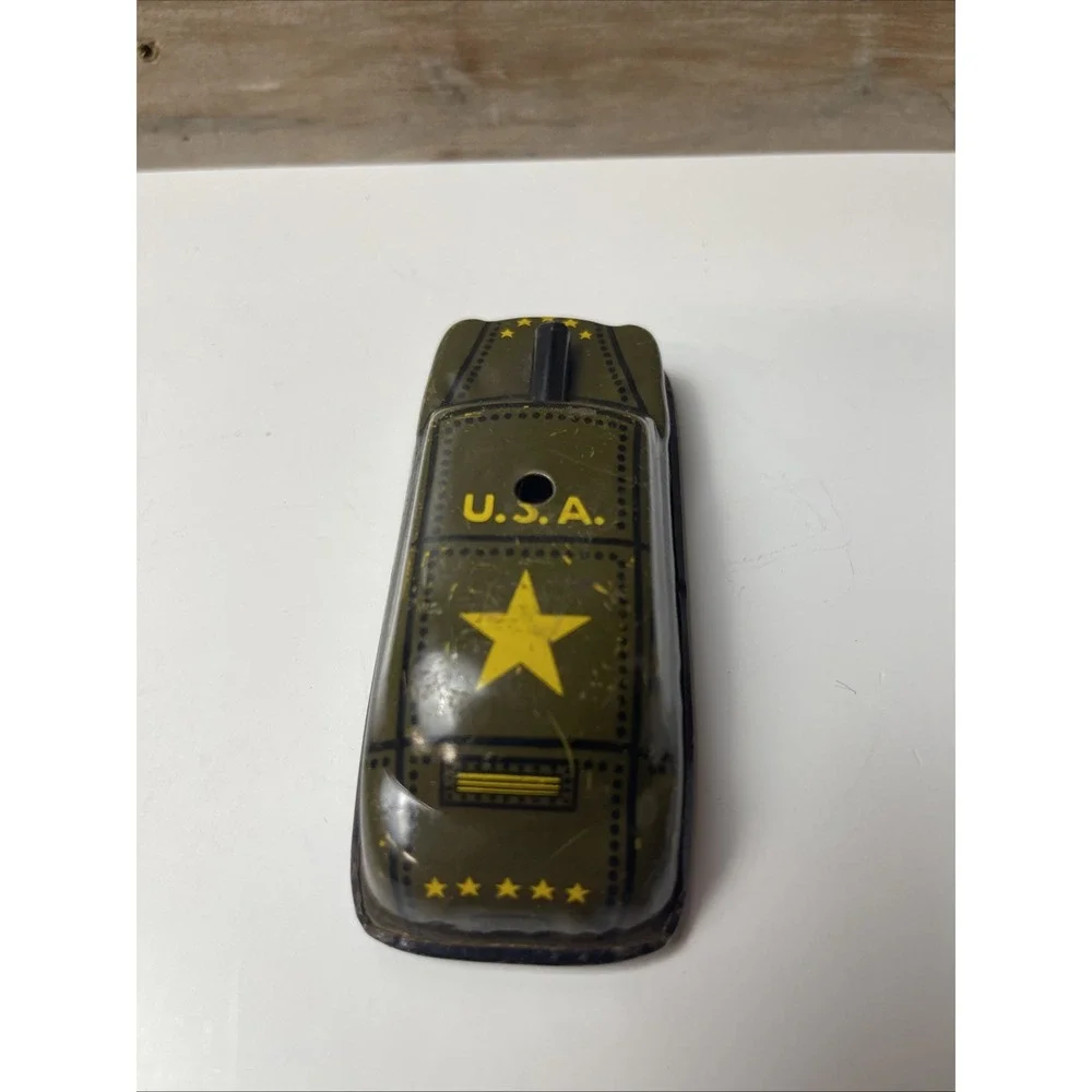 Vintage Toy Lot West Germany Car + Argo U.S. Army Armored Cannon Staff Car 1950